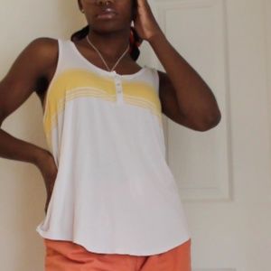 Soft & sexy white and yellow tank